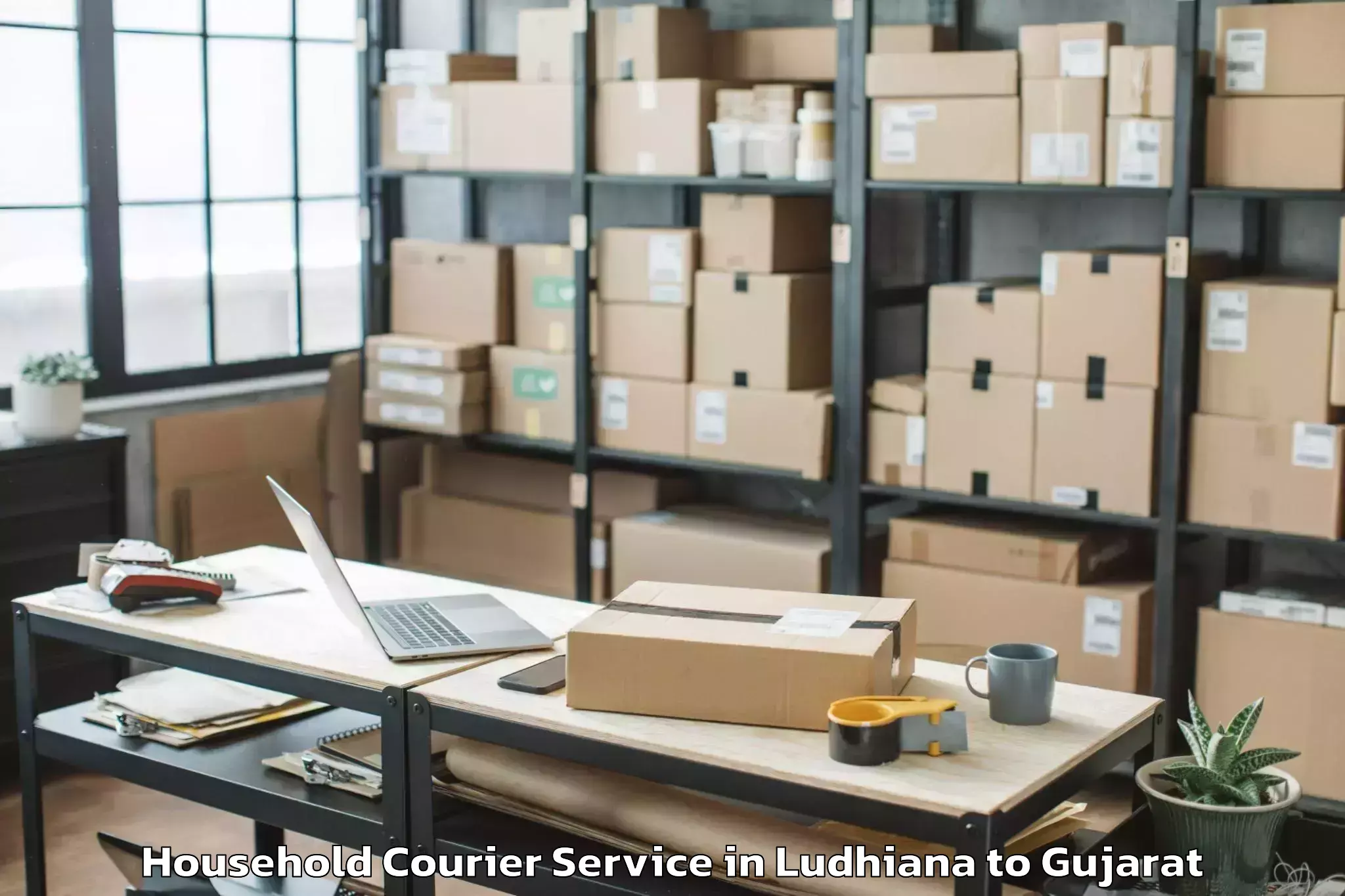 Efficient Ludhiana to Dhanera Household Courier